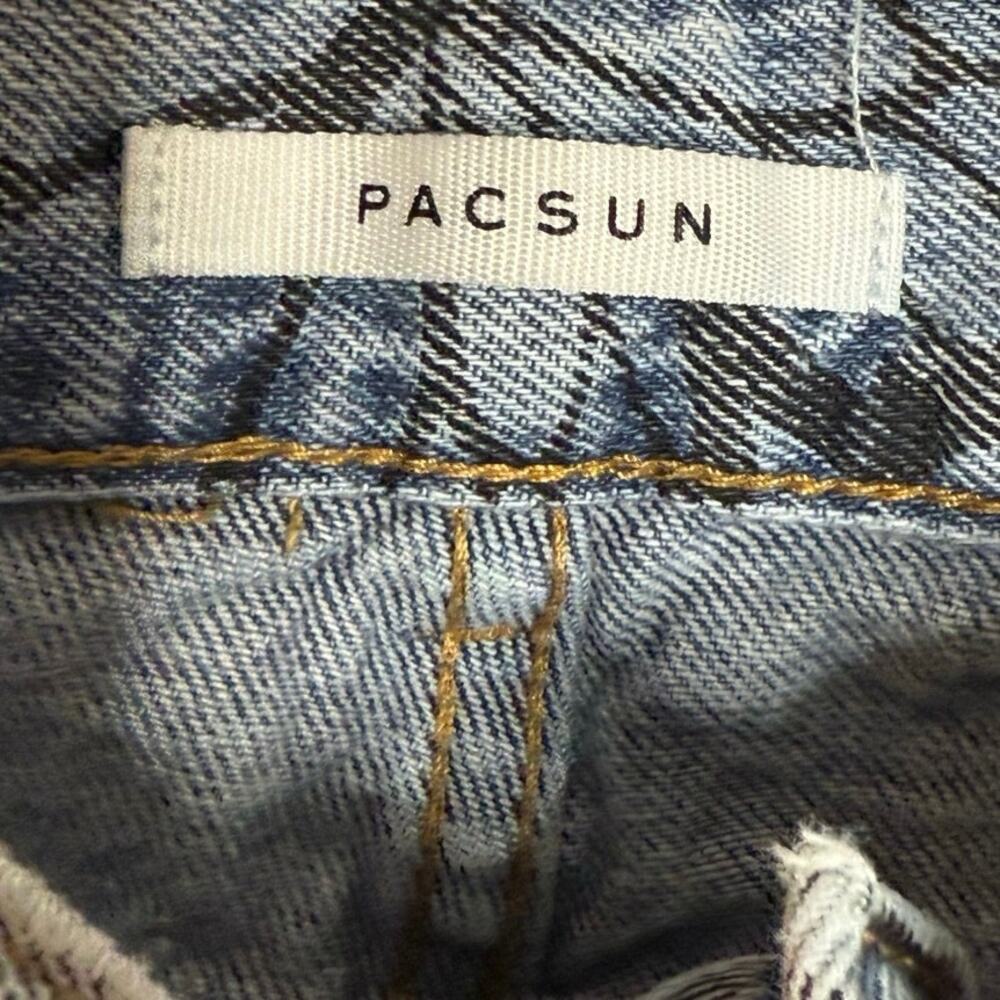 Pacsun Eco Butterfly High Waisted Straight Leg Cropped Jeans Size 26 - Picture 4 of 10